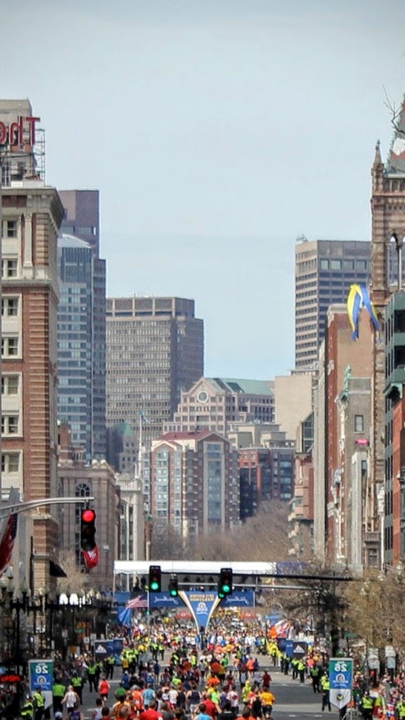 At the Boston Marathon Finish Line 2015