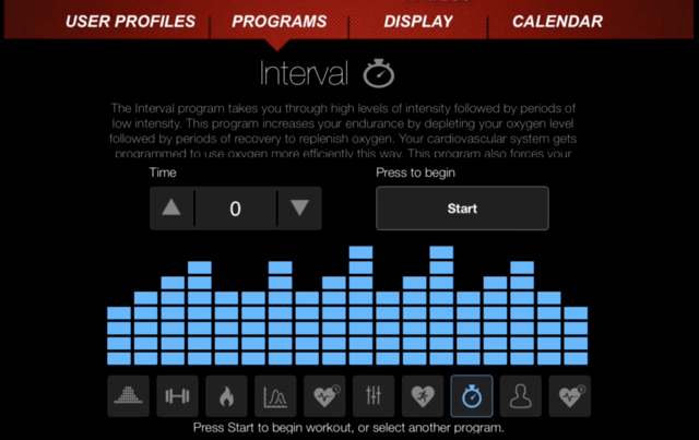 sole fitness app interval